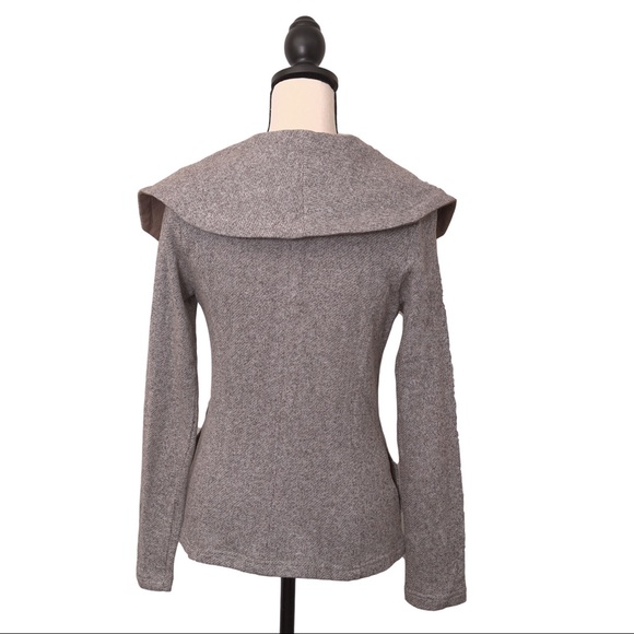 Unbalanced Collar Terry Jacket - Picture 3 of 7